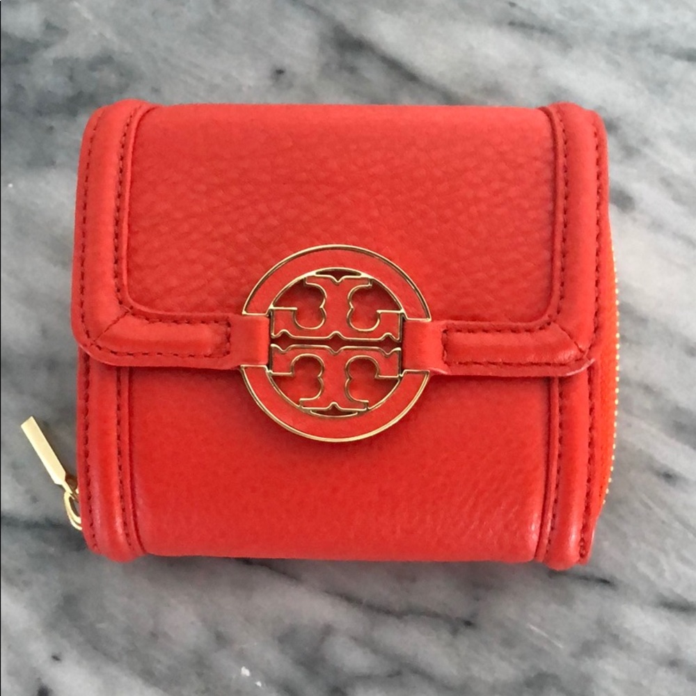 Bright Orange Tory Burch Wallet